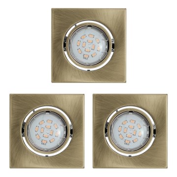 Eglo - SET 3x LED Ugradbena svjetiljka IGOA 3xGU10/5W/230V