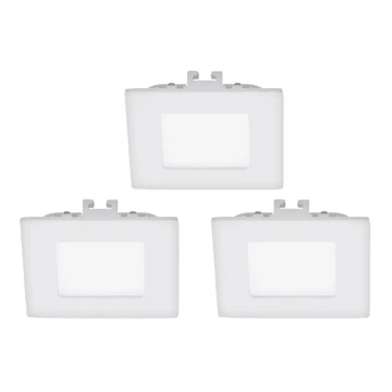 Eglo - SET 3x LED Ugradna svjetiljka FUEVA 1 1xLED/2,7W/230V