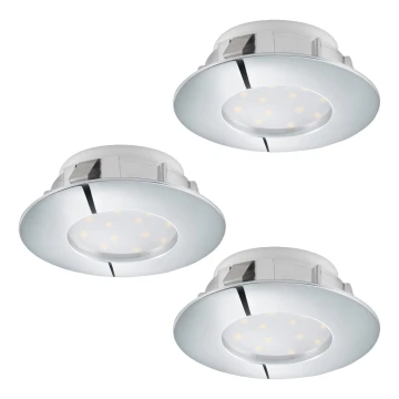 Eglo - SET 3x LED ugradna svjetiljka PINEDA 1xLED/6W/230V