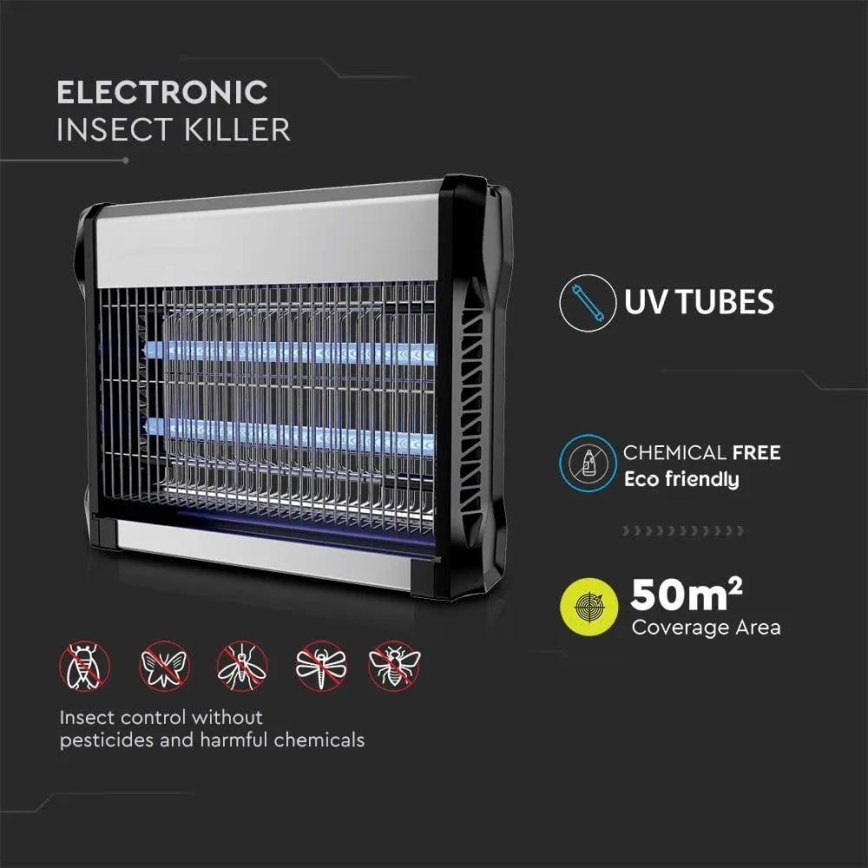 Električna zamka za insekte 2x8W/230V 50 m²