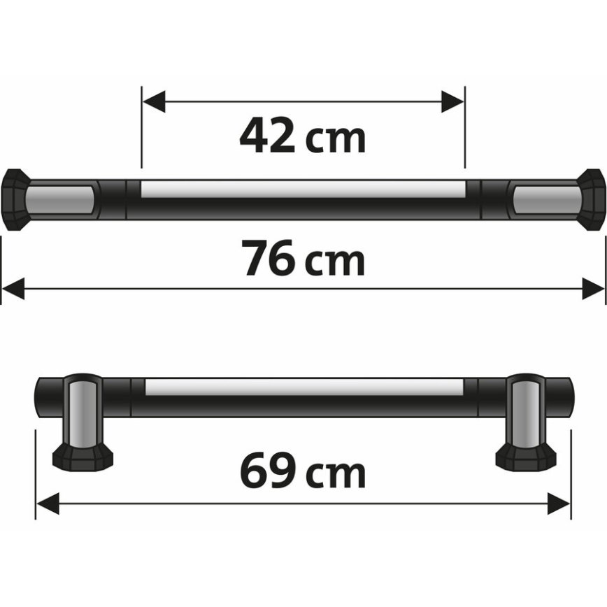 Extol - Magnetna montažna lampa LED/6xAA žuta/crna