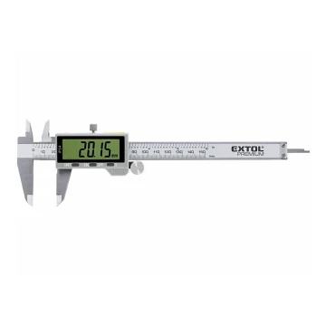 Extol Premium - Digitalno pomično metalno mjerilo 0-150 mm 1xCR1632 IP54