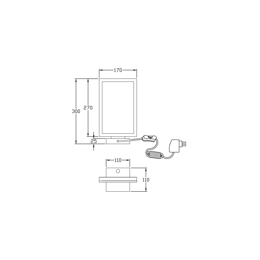 Fabas Luce 3394-30-102 - LED Prigušiva stolna lampa BARD LED/15W/230V bijela