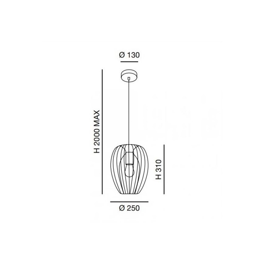 Fabas Luce 3677-45-225 - Luster na sajli CAMP 1xE27/40W/230V zlatna