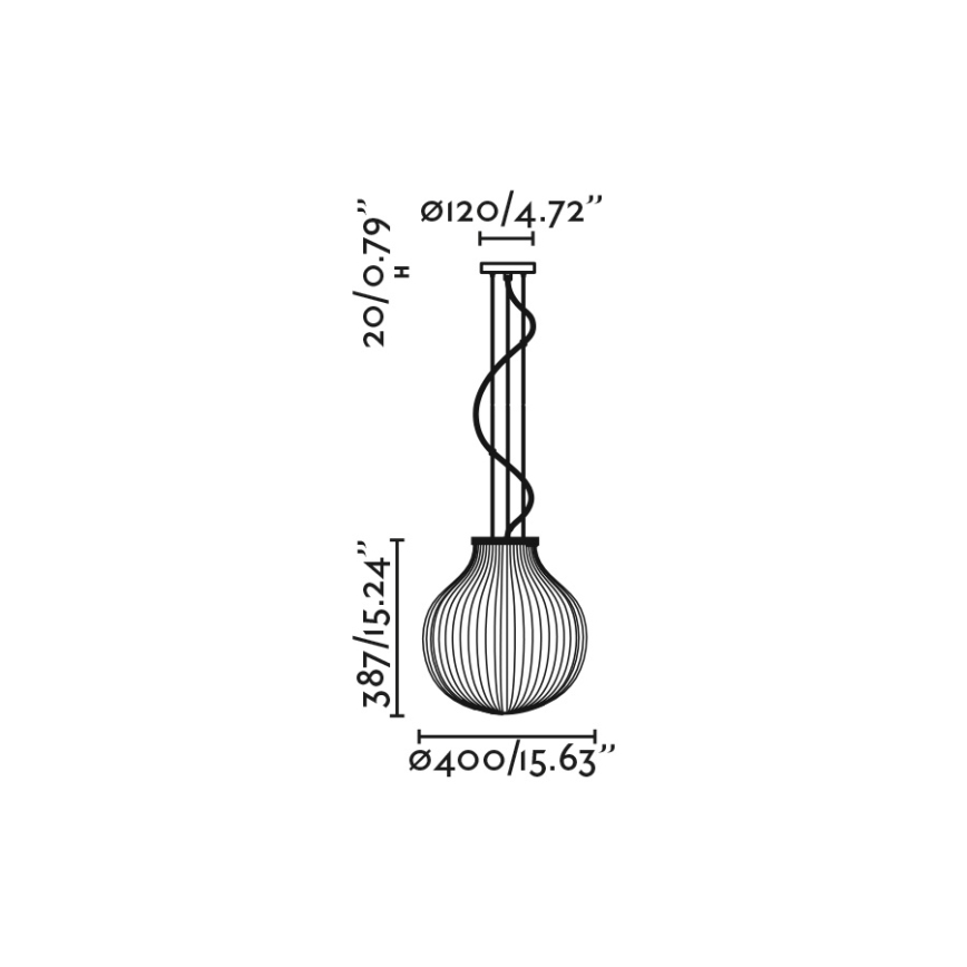 FARO 28301 - Luster na sajli ISABELLE 1xE27/15W/230V pr. 40 cm bijela