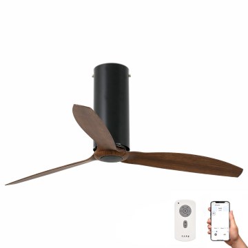 FARO 32037WP - Stropni ventilator TUBE FAN M crna/smeđa pr. 128 cm SMART + daljinski upravljač