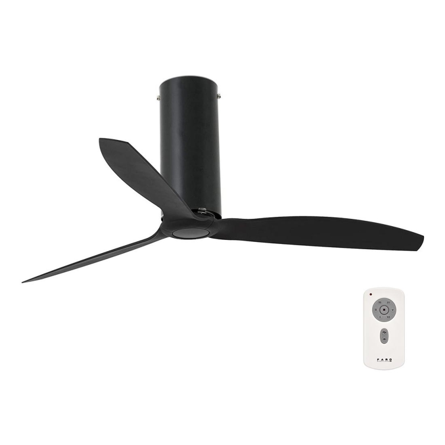 FARO 32060 - Stropni ventilator TUBE FAN crna + daljinski upravljač