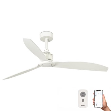 FARO 32101WP - Stropni ventilator JUST FAN M bijela pr. 128 cm SMART + daljinski upravljač