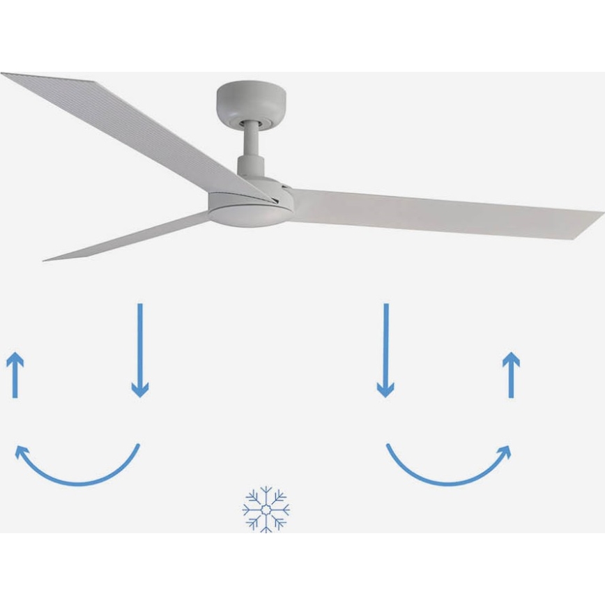 FARO 34290WP - Stropni ventilator CRUISER L bijela pr. 132 cm SMART + daljinski upravljač