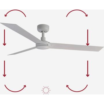 FARO 34290WP - Stropni ventilator CRUISER L bijela pr. 132 cm SMART + daljinski upravljač