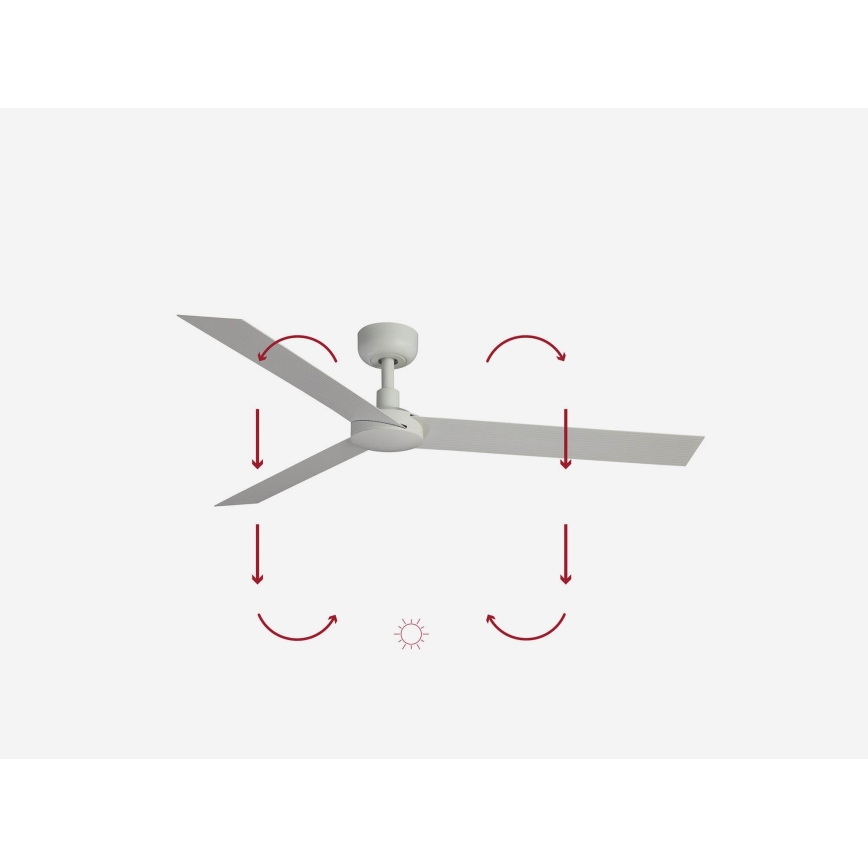 FARO 34292WP - Stropni ventilator CRUISER XL bijela pr. 160 cm SMART + daljinski upravljač