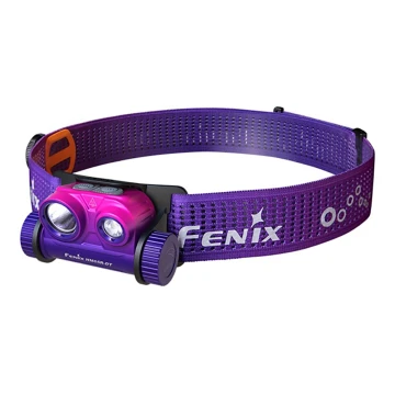 Fenix HM65RDTNEB -LED Punjiva čeona svjetiljka LED/USB IP68 1500 lm 300 h ljubičasta/ružičasta