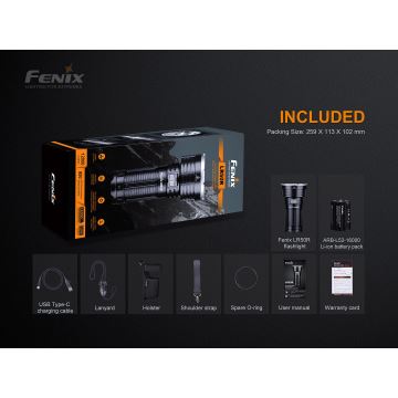 Fenix LR50R - LED Punjiva baterijska svjetiljka 4xLED/USB IP68 12000 lm 58 h