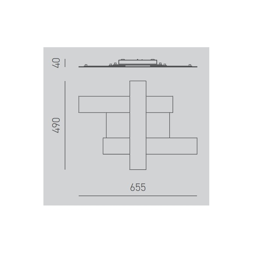 Gea Luce DOHA P P A - LED Stropna svjetiljka DOHA LED/30W/230V 65,5 cm mat krom