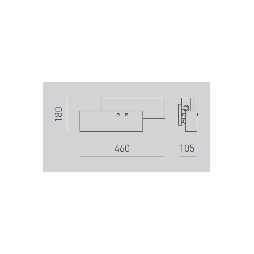 Gea Luce LARA A P arg - Zidna svjetiljka LARA 2xE14/42W/230V srebrna