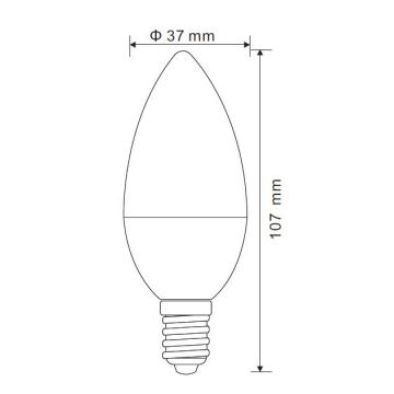 Globo - LED Prigušiva žarulja E14/5W/230V 4000K