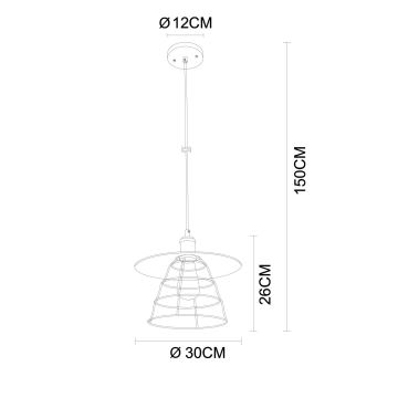 Globo - Luster na sajli 1xE27/60W/230V