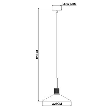 Globo - Luster na sajli 1xE27/60W/230V