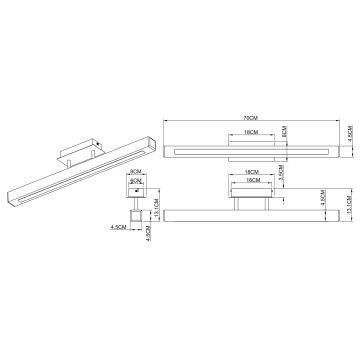 Globo - LED Nadgradni luster LED/20W/230V bor