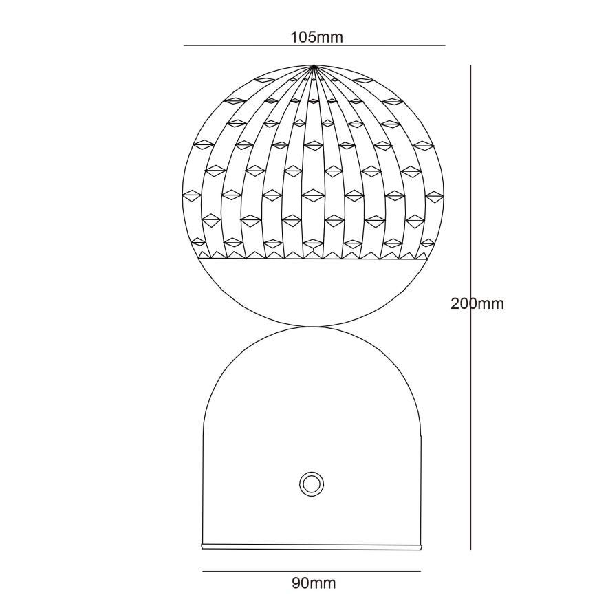 Globo - LED Prigušiva stolna lampa na dodir LED/2W/5V 2700/4000/65000K 1800 mAh bijela