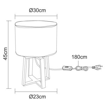 Globo - Stolna lampa 1xE14/40W/230V crna