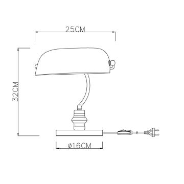 Globo - Stolna lampa 1xE27/60W/230V crna