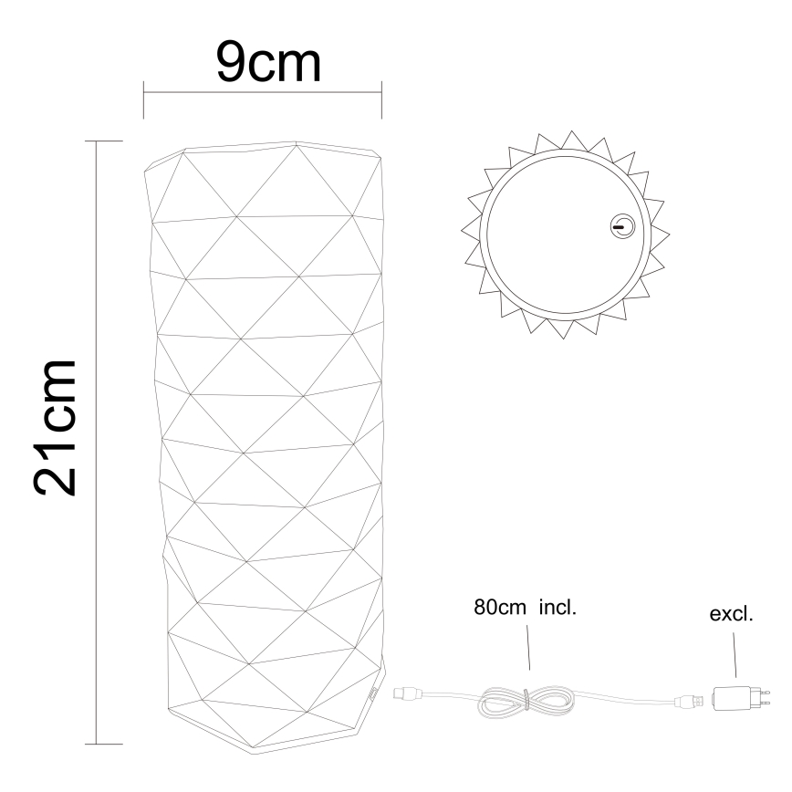 Globo - LED Prigušiva stolna lampa na dodir LED/1W/5V 2700/4000/6500K 800 mAh