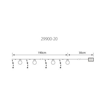 Globo 29900-20 - LED Dekorativni lanac 20xLED/0,03W/2xAA