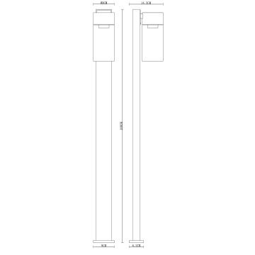 Globo - Vanjska lampa 1xE27/40W/230V 100 cm IP44