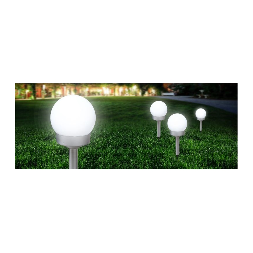 Globo - SET 3x LED Solarna svjetiljka LED/0,06W/3V 4000K pr. 10 cm IP44