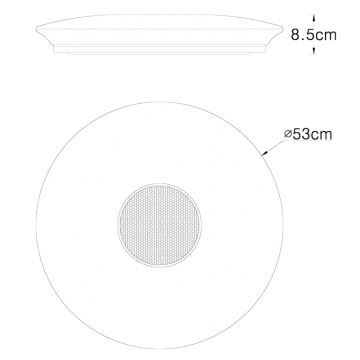 Globo - LED RGBW Prigušiva stropna svjetiljka LED/50W/230V + daljinski upravljač