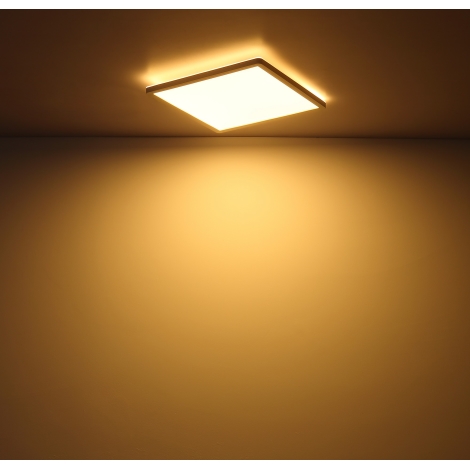 Globo - LED Prigušiva stropna svjetiljka za kupaonicu LED/18W/230V 29,4x29,4 cm IP44 bijela