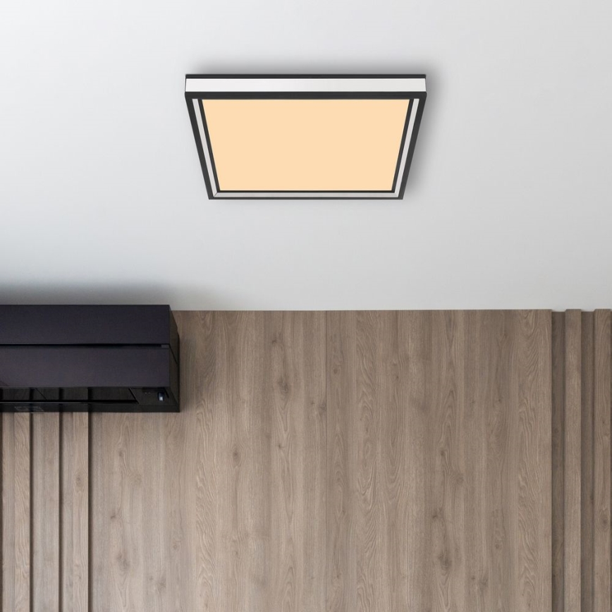 Globo - LED Stropna svjetiljka LED/12W/230V 30x30 cm crna/bijela