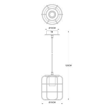 Globo - Luster na sajli 1xE27/40W/230V