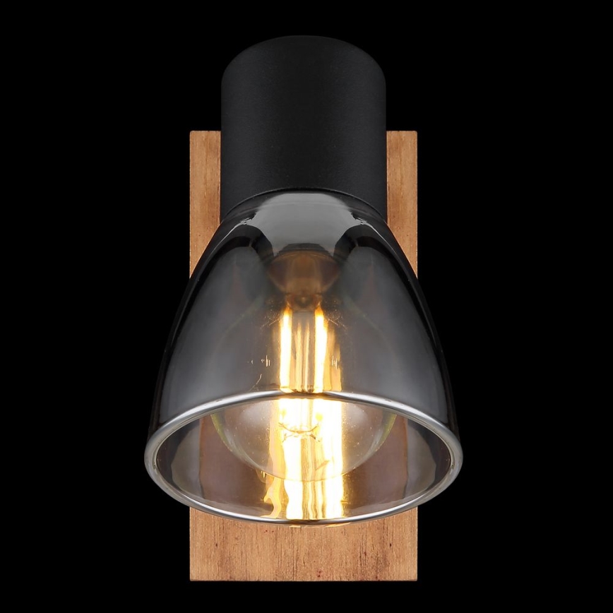 Globo - Zidna reflektorska svjetiljka 1xE14/40W/230V crna/drvo