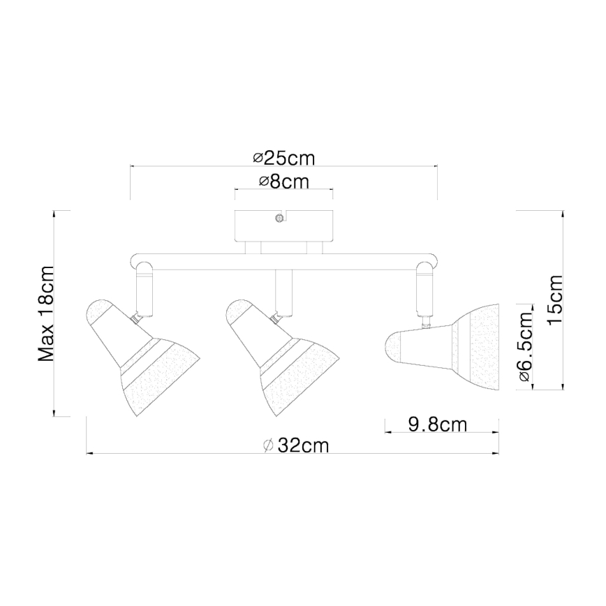 Globo - LED Reflektorska svjetiljka 3xLED/4W/230V sjajni krom