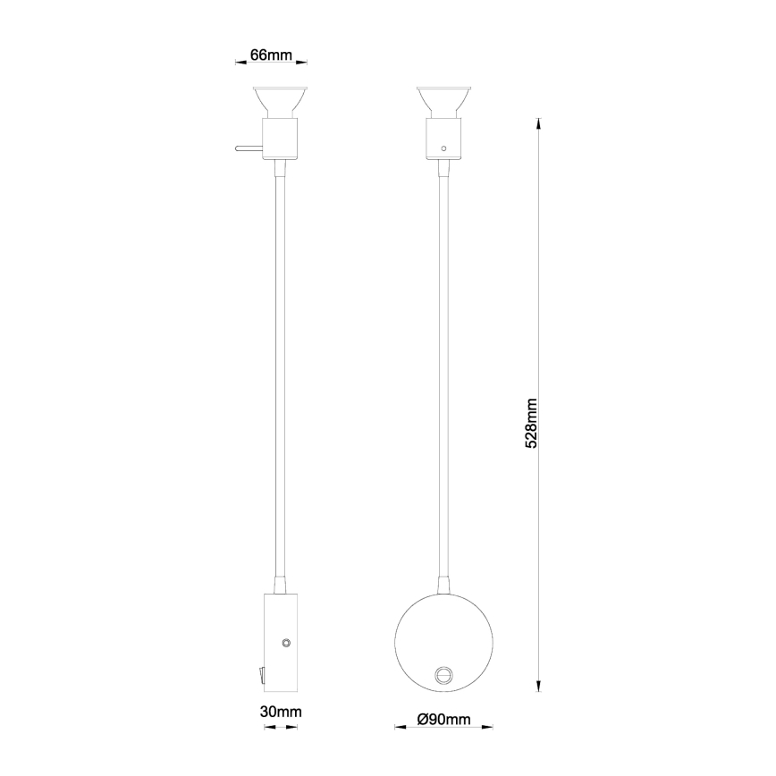 Globo - Zidna lampa 1xGU10/35W/230V