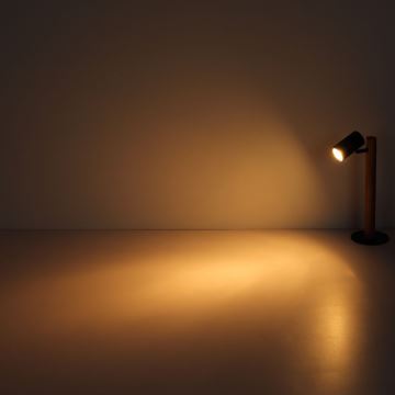 Globo - Stolna lampa 1xGU10/5W/230V drvo/metal