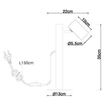 Globo - Stolna lampa 1xGU10/5W/230V drvo/metal