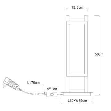 Globo - LED Stolna lampa LED/20W/230V