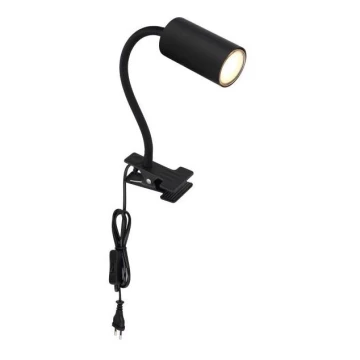 Globo - Fleksibilna lampa s kvačicom 1xGU10/25W/230V crna