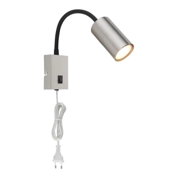 Globo - Fleksibilna zidna lampa 1xGU10/25W/230V crna/krom