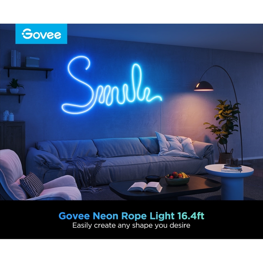 Govee - Neon 2 MATTER fleksibilna LED traka 5m RGBIC Wi-Fi IP67