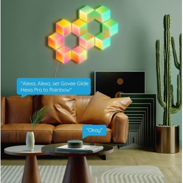 Govee - SET 10x LED Svjetiljka Glide Hexa Pro LED Smart RGBIC Wi-Fi