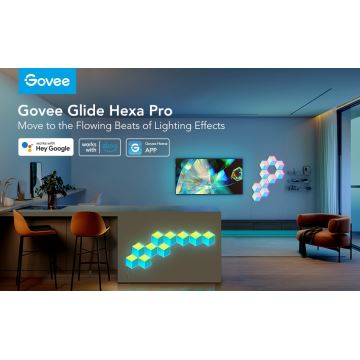 Govee - SET 10x LED Svjetiljka Glide Hexa Pro LED Smart RGBIC Wi-Fi