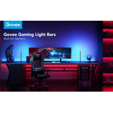 Govee - SET 2x Smart Gaming Wi-Fi LED RGBIC Paneli + Smart Dual + daljinski upravljač