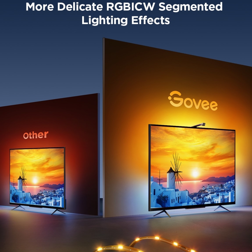 Govee - TV Backlight 3 Lite TV 55-65" SMART LED pozadinsko osvjetljenje RGBICW Wi-Fi IP67 + daljinski upravljač