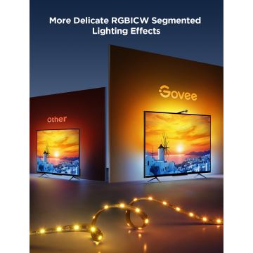 Govee - TV Backlight 3 Lite TV 75-85" SMART LED pozadinsko osvjetljenje RGBICW Wi-Fi IP67 + daljinski upravljač