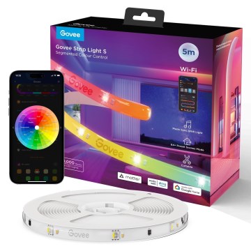 Govee - Wi-Fi RGBICW Smart PRO LED traka 5m MATTER  - ekstra izdržljiva