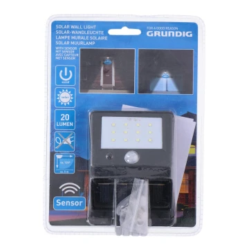 Grundig - LED Solarna svjetiljka sa senzorom 1xLED/0,25W/1xAA